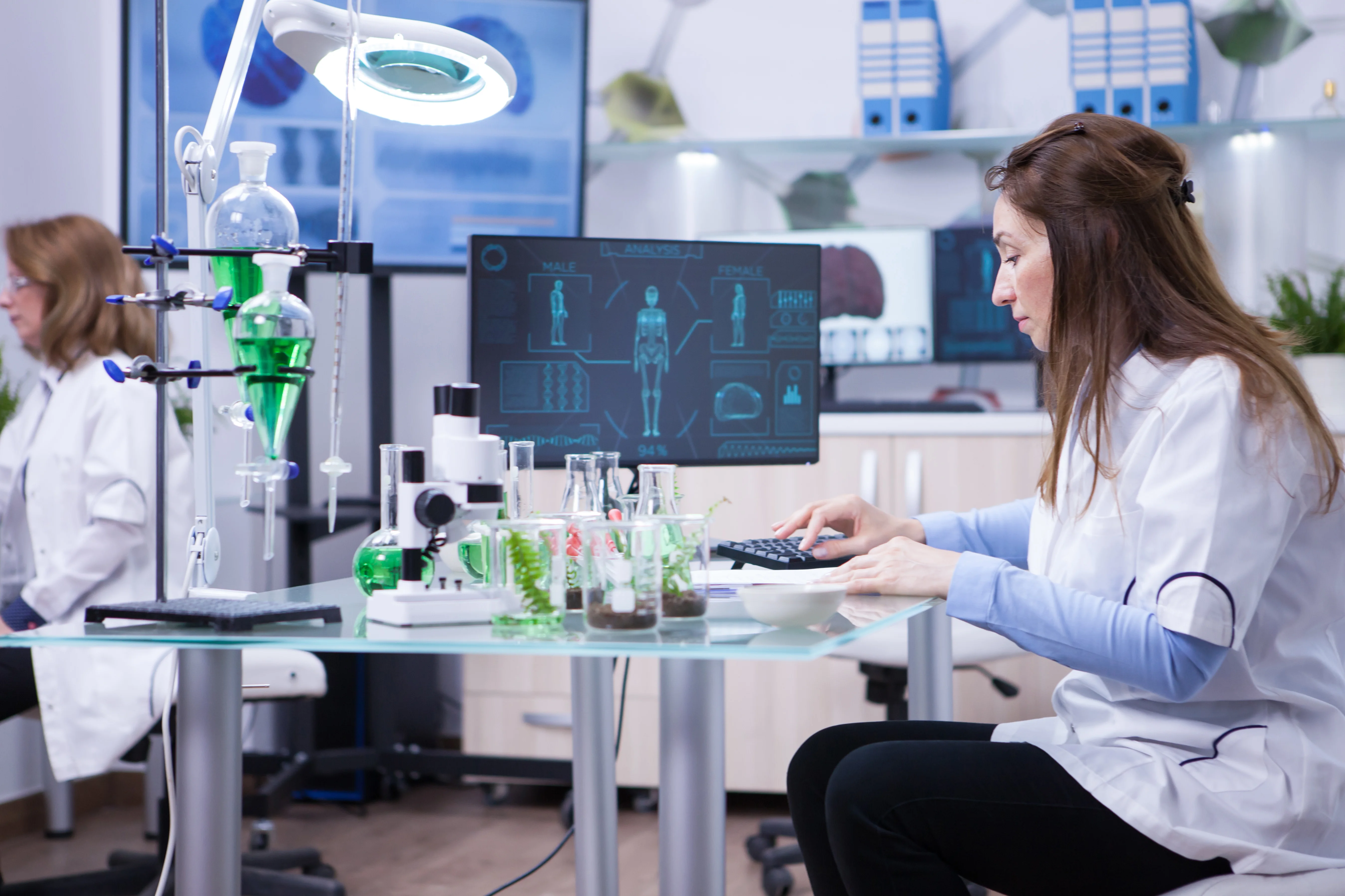 QA manager at workstation